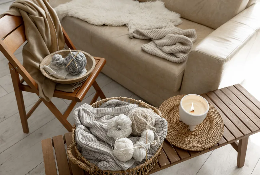 Warm, cosy and softly rustic.